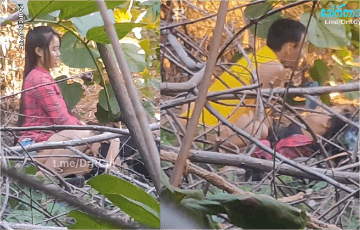 ရွာကစော်လေး ထဘီလှန်ပြီးတက်စောင့်တဲ့အောကားချောင်းရိုက်